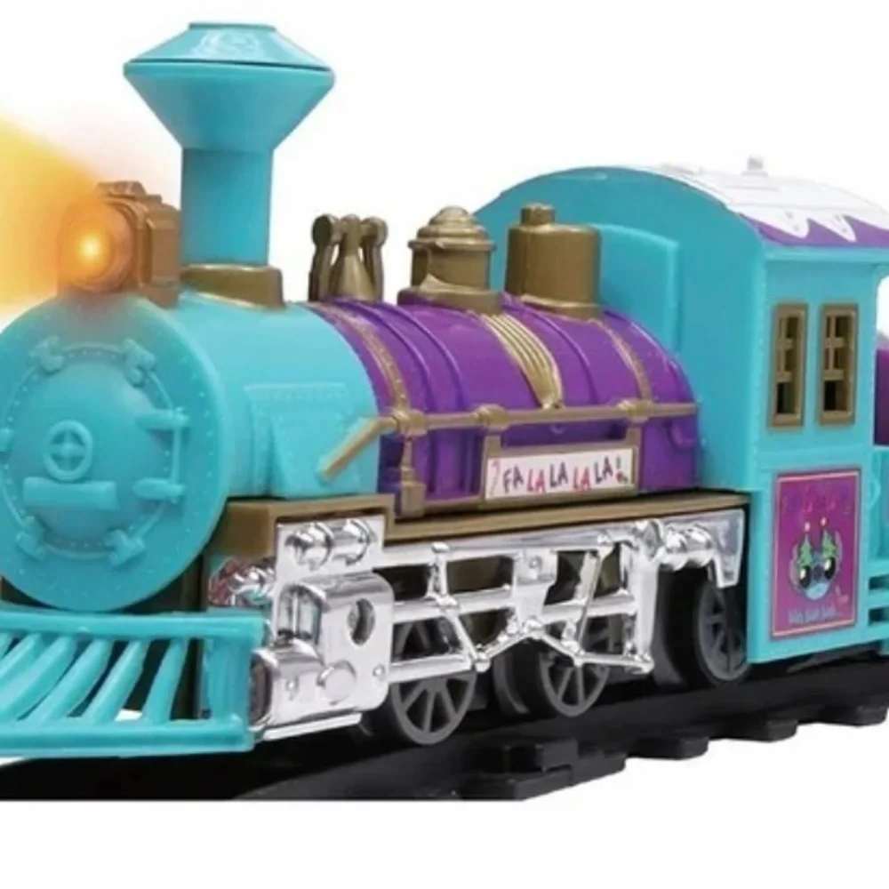 Disney Lilo & stitch Xmas train has sounds & lights NEW